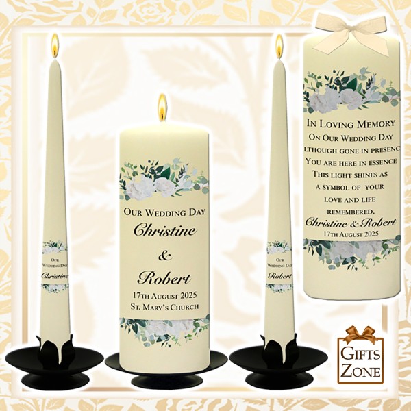 Beautiful Bespoke Wedding Unity Candles