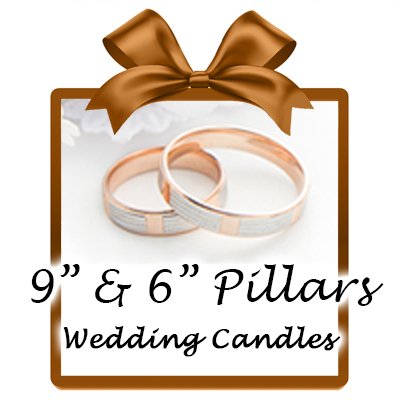 Wedding Set 9inch & 6inch Pillars