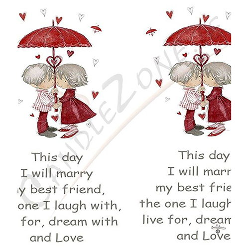 Customised Wedding Candles - Umbrella of Love Silver