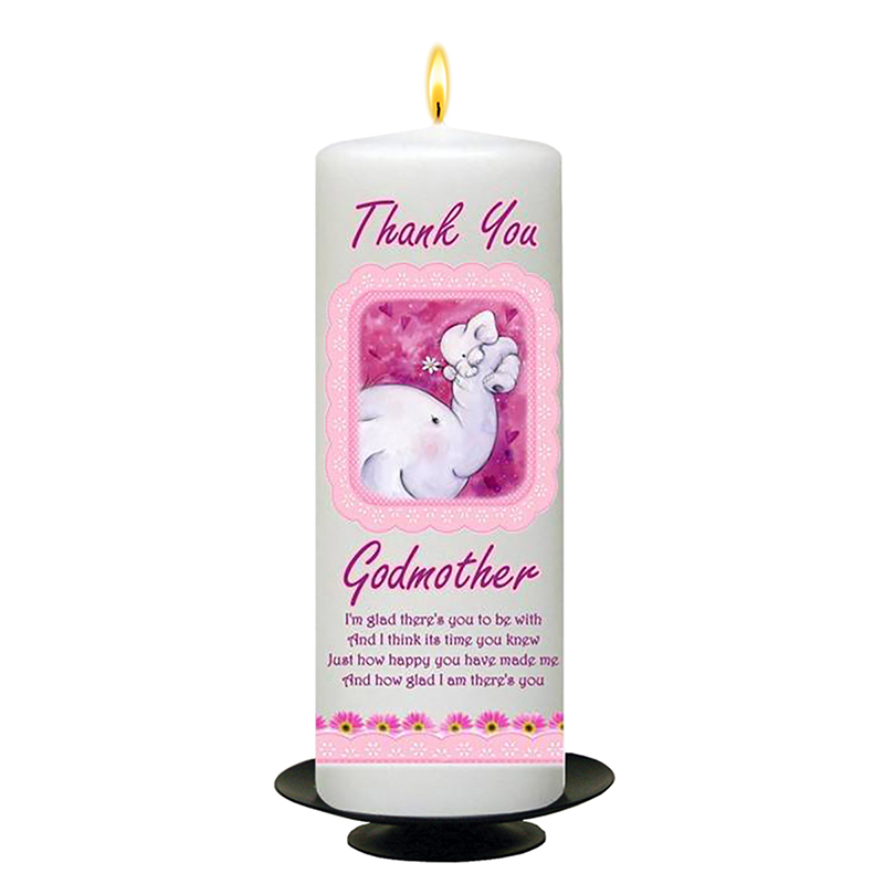 Customised Godmother Candle Gift - Elephant