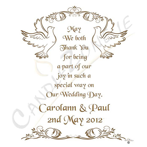 Customised Wedding Candles - Wedding Wish