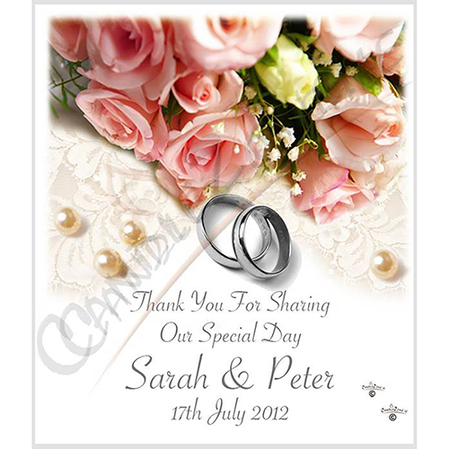 Customised Wedding Candles - Flower Range Pearl