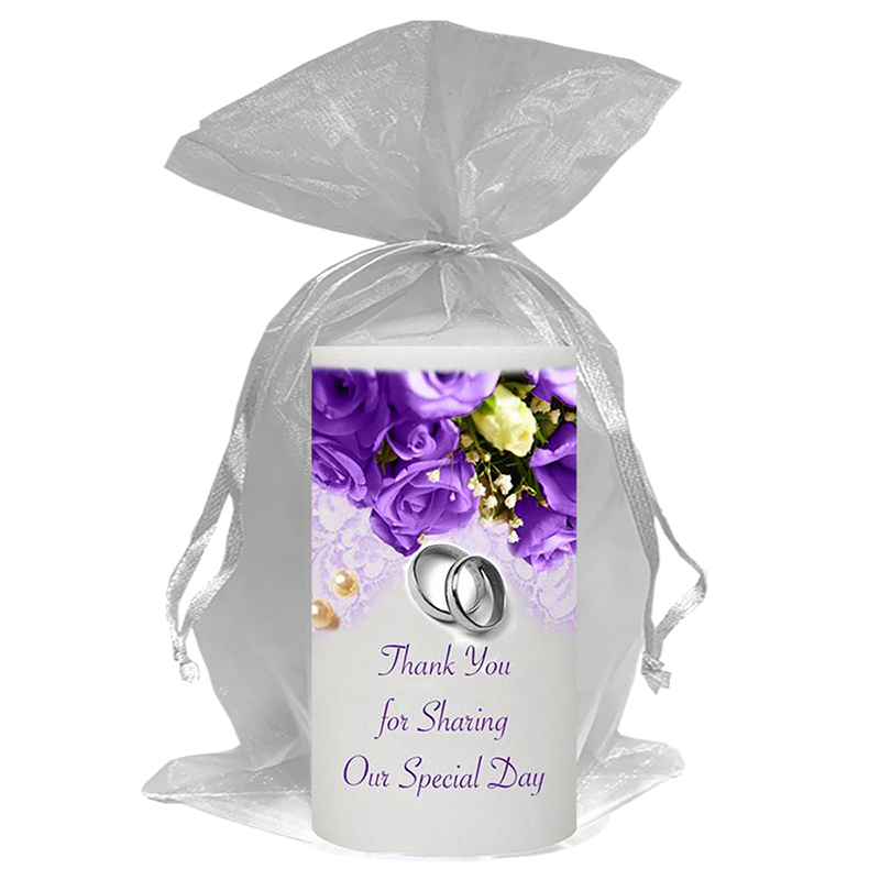 Customised Wedding Candles - Pearl