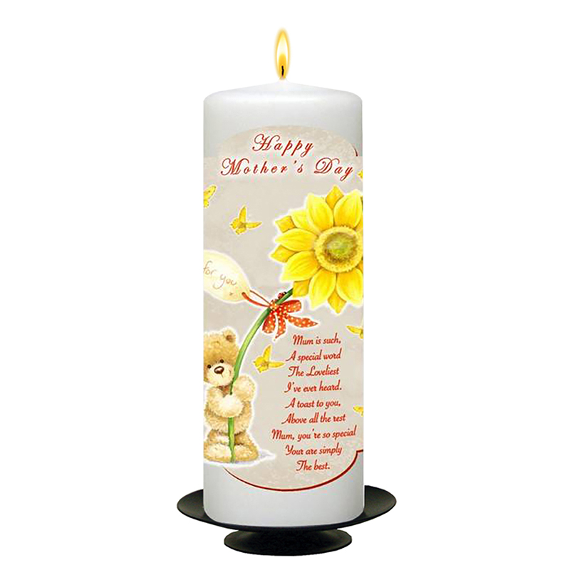 Customised Mothers Day Candle Gift - Sunflower