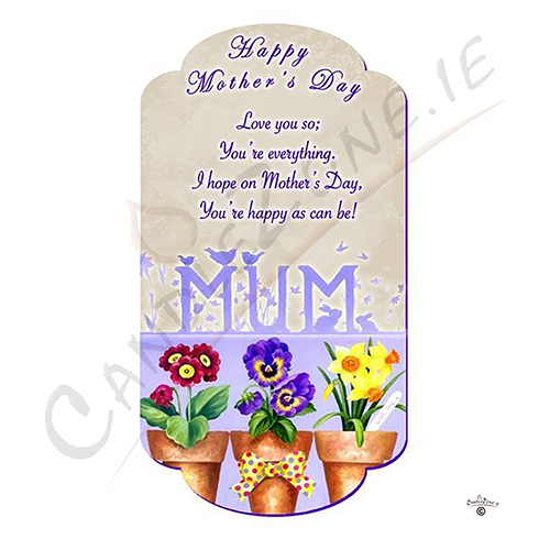 Customised Mothers Day Candle Gift - Flower Pots