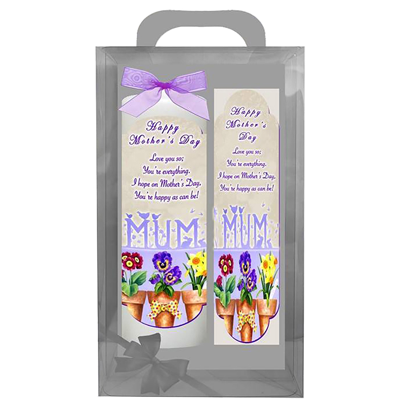 Customised Mothers Day Candle Gift - Flower Pots