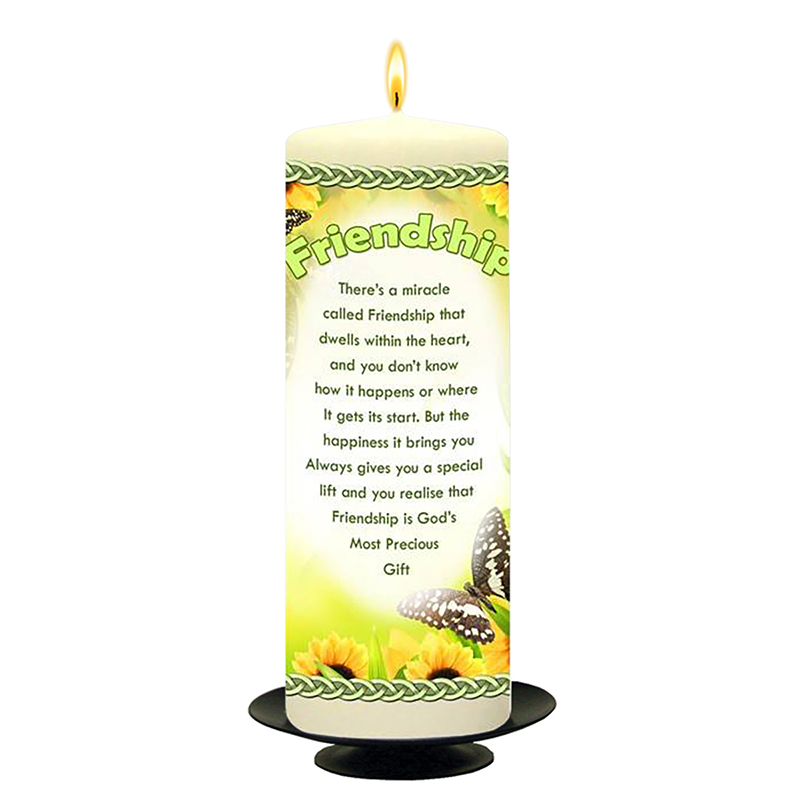 Personalsied Inspirational Candle Gift - Butterfly Friendship