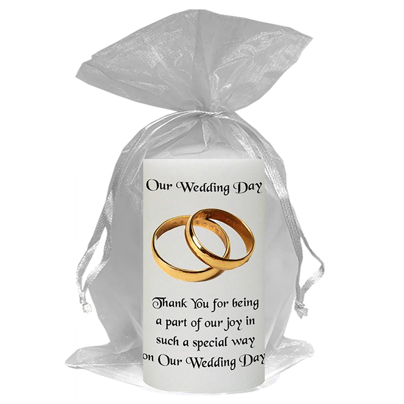 Customised Thank you Wedding Favour - Elegant Gold Rings