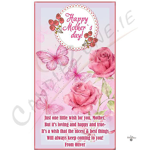Customised Mothers Day Candle Gift - Pink Roses