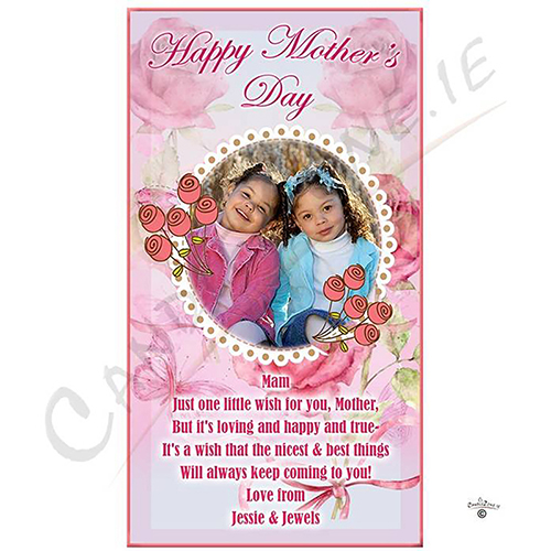 Customised Mothers Day Candle Gift - Pink Roses