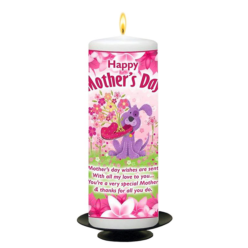 Customised Mothers Day Candle Gift - Pup & Slipper
