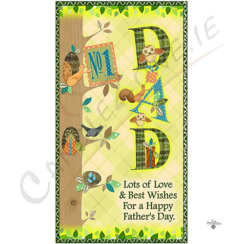 Customised Fathers Day Gift Candle - No.1 Dad Tree & Animals