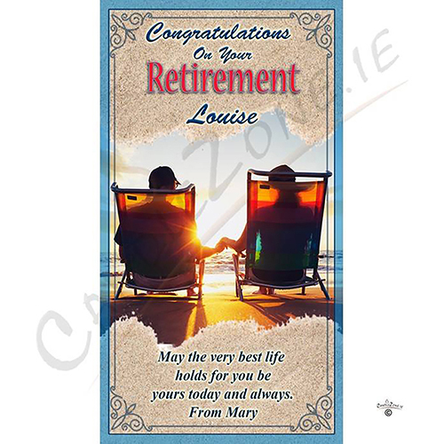 Personalsied Retirement Candle Gift - Beach Sunset
