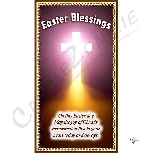 Personalatised Easter Gift Candle - Cross in Sunlight