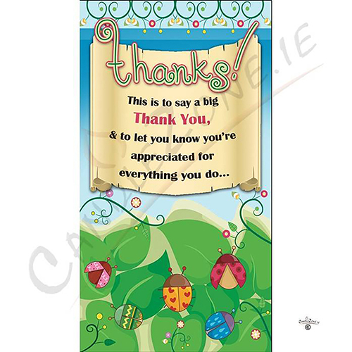 Customised Thank you Candle Gift - Ladybugs on Scroll