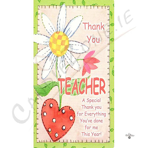 Customised Thank You Teacher Candle Gift - Sunflower & Heart