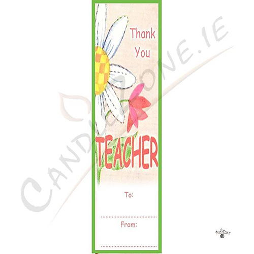 Customised Thank You Teacher Candle Gift - Sunflower & Heart