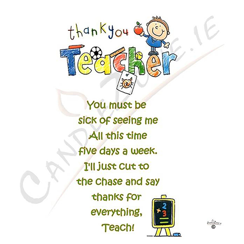 Customised Thank You Teacher Candle Gift - The Imp