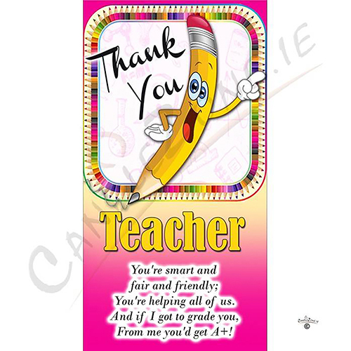 Customised Thank You Teacher Candle Gift - Pencil