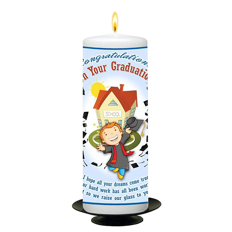 Customised Graduation Candle Gift - Jumping Boy