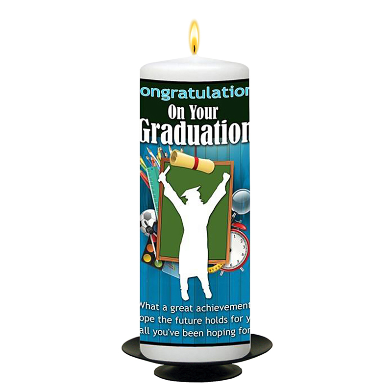 Customised Graduation Candle Gift - Silhouette & Board