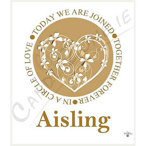 Customised Wedding Candles - Flowers Gold Set (1 x 9 inch & 2 x 6 inch Candles)