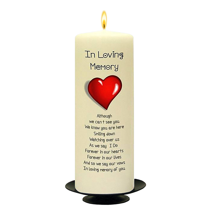 Customised Wedding Remembrance Candle - Cartoon Love Silver