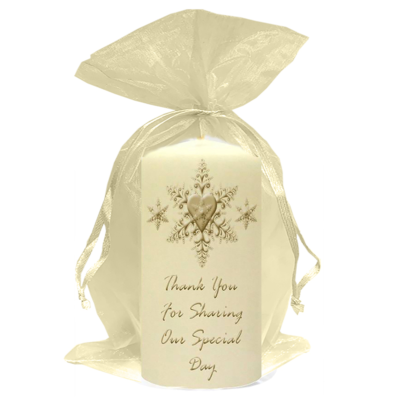 Customised Wedding Candles - Customised Wedding Candles - Stars & Hearts