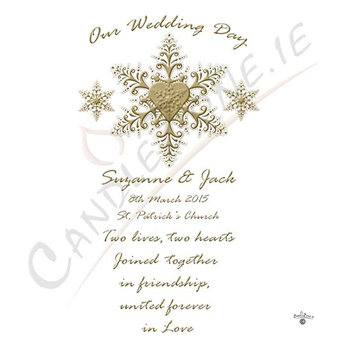 Customised Wedding Candles - Customised Wedding Candles - Stars & Hearts