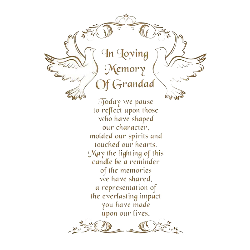 Customised Wedding Remembrance Candle - Doves