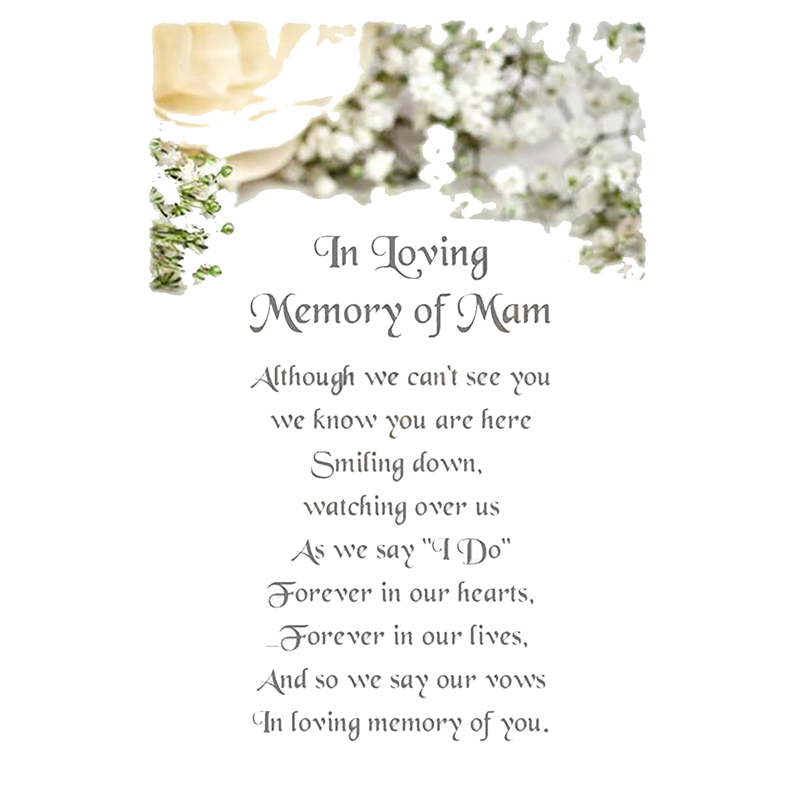 Customised Wedding Remembrance Candle - White Flowers Silver