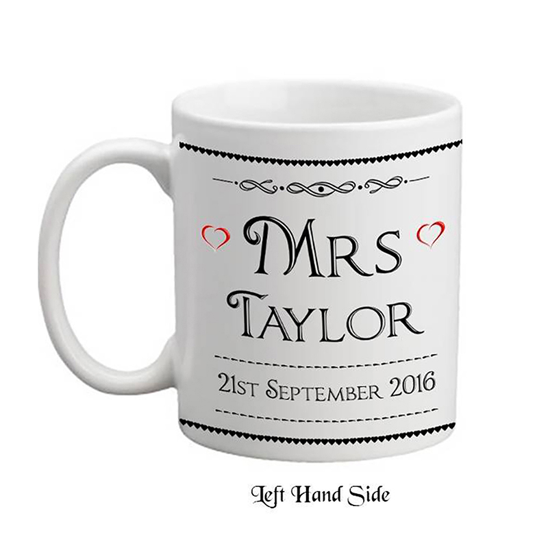 Customised Mug Gift - Mr & Mrs Customised Mugs (Set of Two)