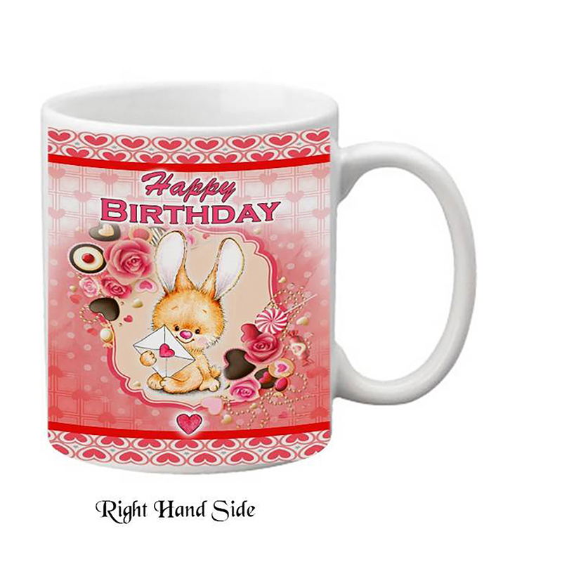 Customised Birthday Mug Gift - Bunny & Card