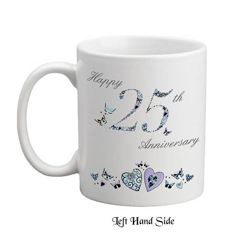 Customised Wedding Annversary Mug - 25th Anniversary