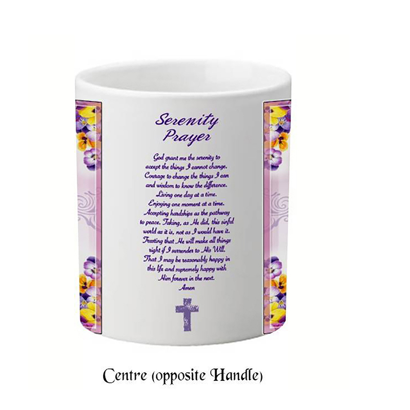 Customised Mug Gift - Serenity Prayer Flowers
