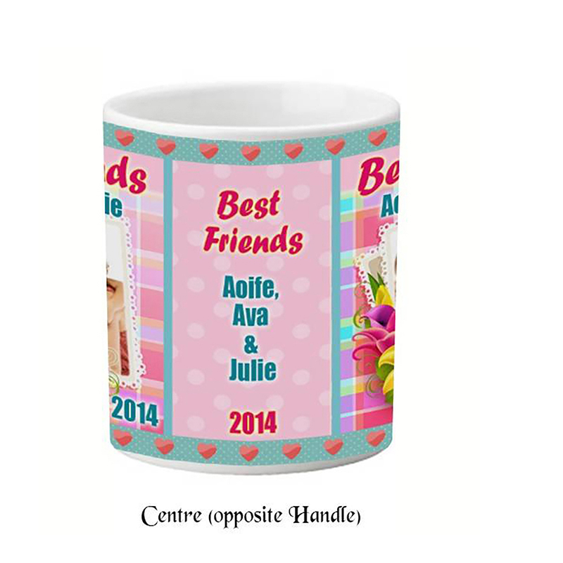 Customised Mug Gift - Best Friends & Flowers Photo