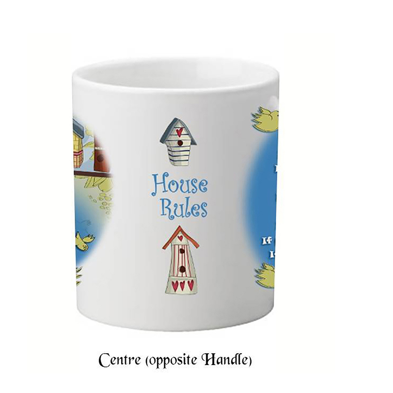Customised Mug Gift - House Rules Bird House