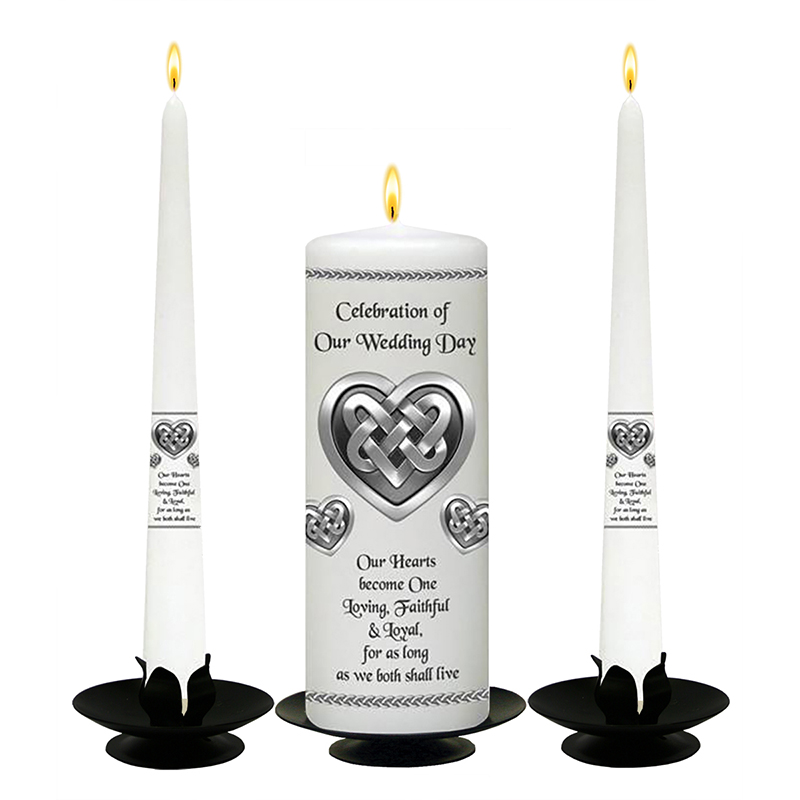 Customised Wedding Candles - Celtic Heart