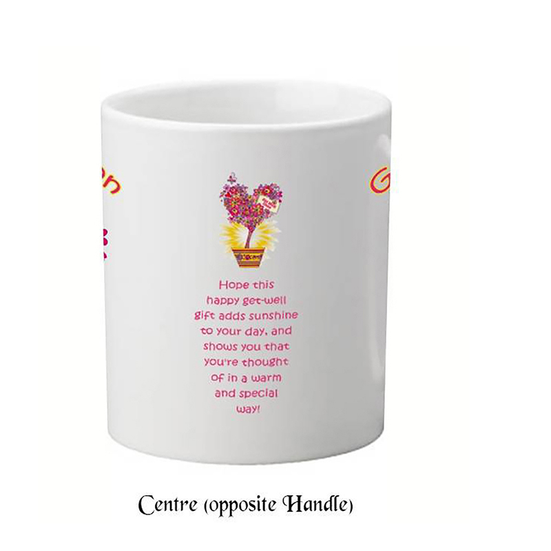 Customised Get Well Soon Mug Gift - Floral Heart Tree