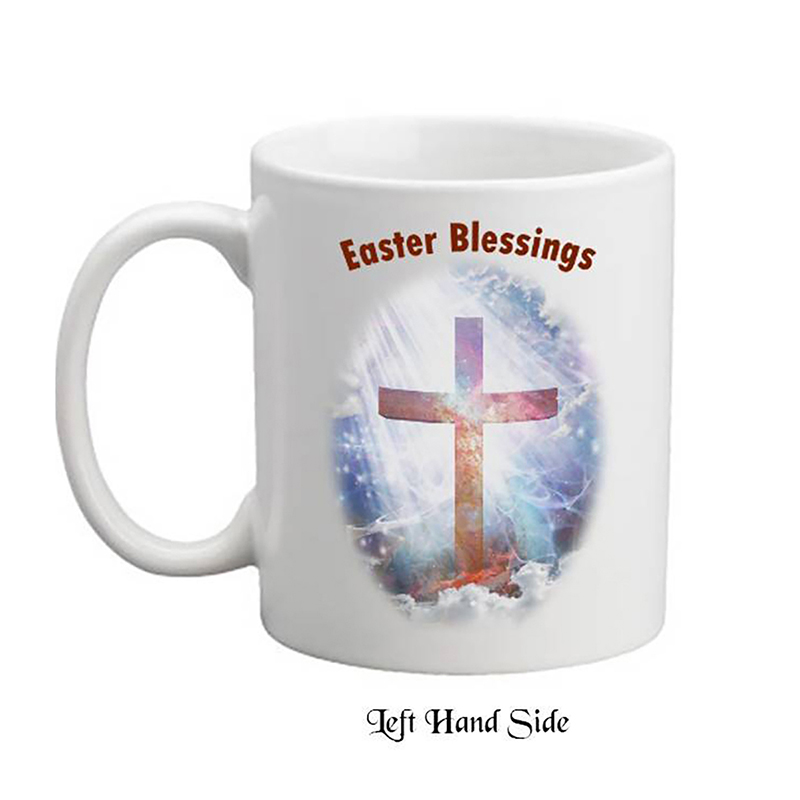 Customised Easter Mug Gift - Cross in the Clouds