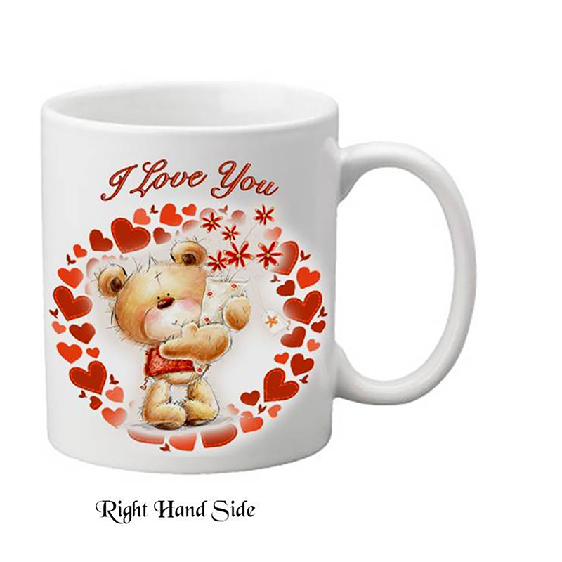 Customised Mug Gift - Teddy & Flowers