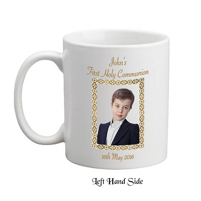 Customised First Communion Mug Gift - Photo Boy