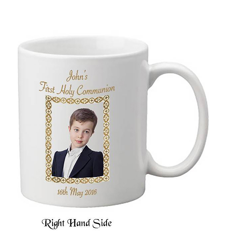 Customised First Communion Mug Gift - Photo Boy
