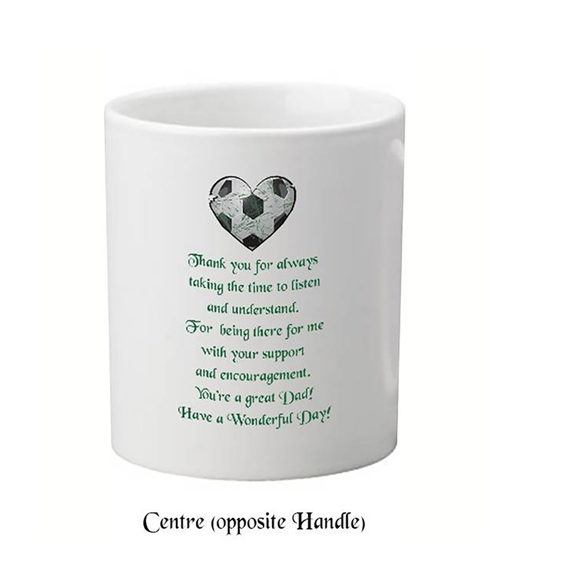 Customised Slate & Mug Gift - Football Heart Badge
