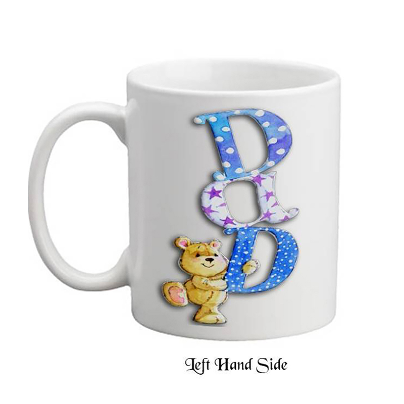 Customised Slate & Mug Gift - Cute Teddy