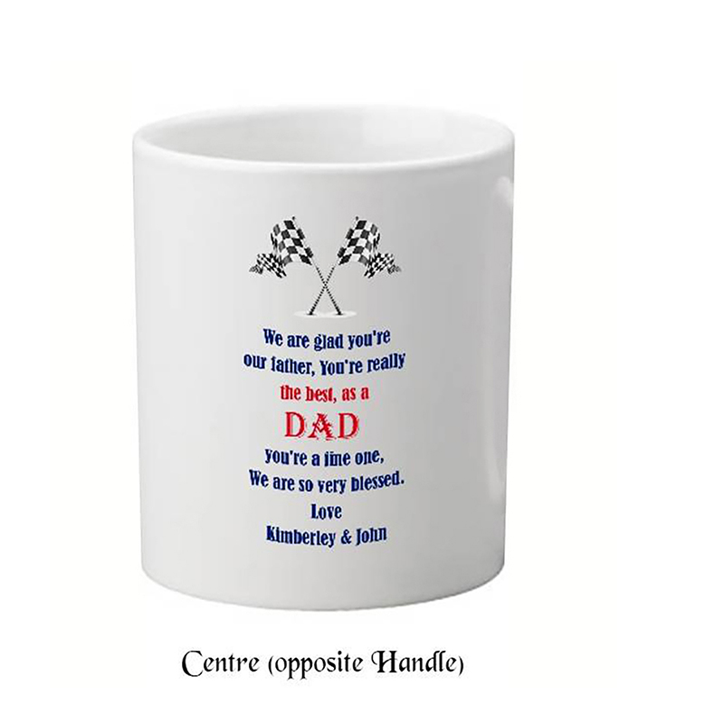 Customised Slate and Mug Gift - Chequered Flags with Photo