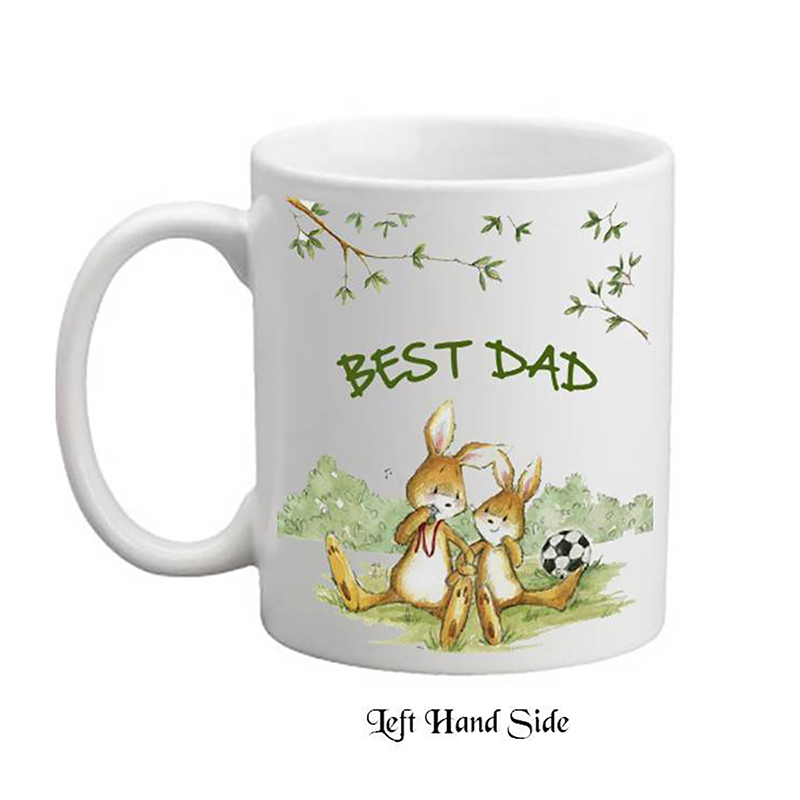Customised Slate & Mug Gift - Football Bunnies