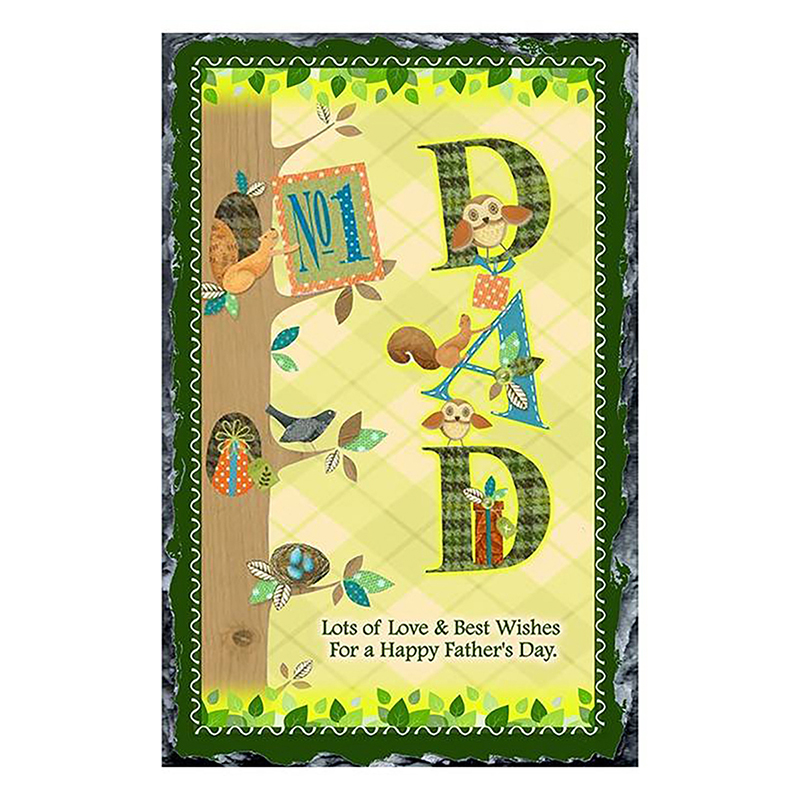 Customised Slate & Mug Gift - No. 1 Dad Tree & Animlas Mug & Slate Gifts
