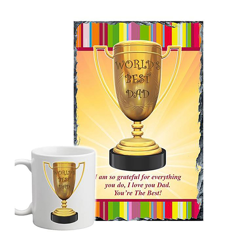 Customised Slate & Mug Gift - Trophy