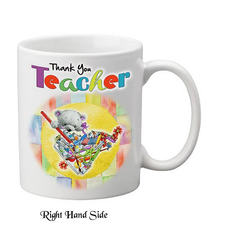 Customised Thank You Teacher Mug Gift - Love Art Ted